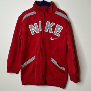 Nike kids red lightweight zip up jacket